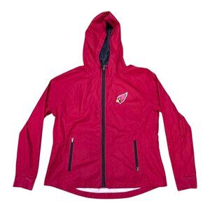 Arizona Cardinals Women Red Hooded Jacket XL NFL Team Apparel Hoodie Lightweight
